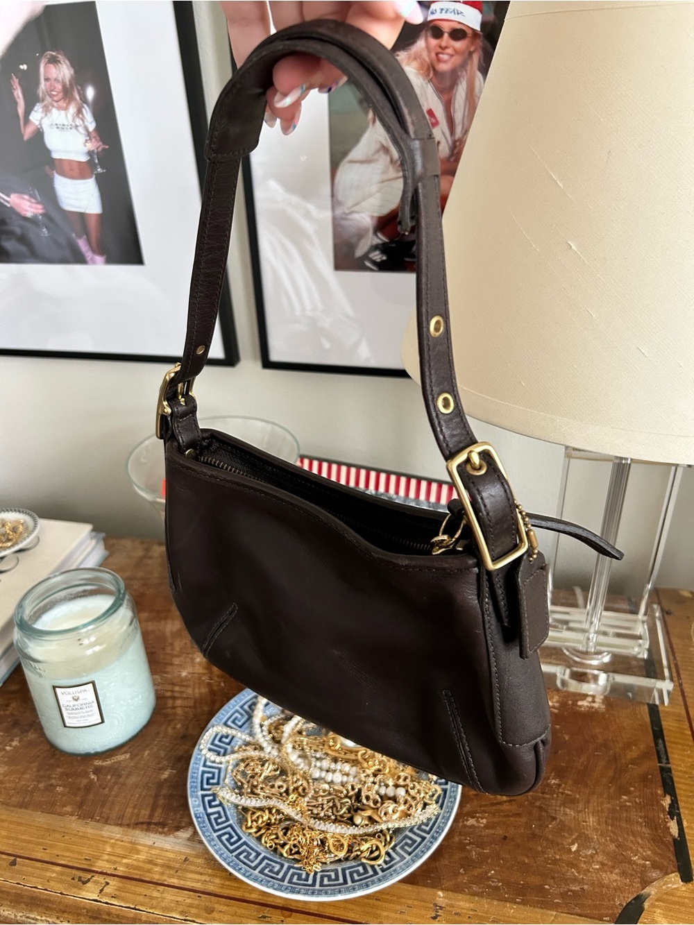 Coach brown leather vintage y2k shoulder bag